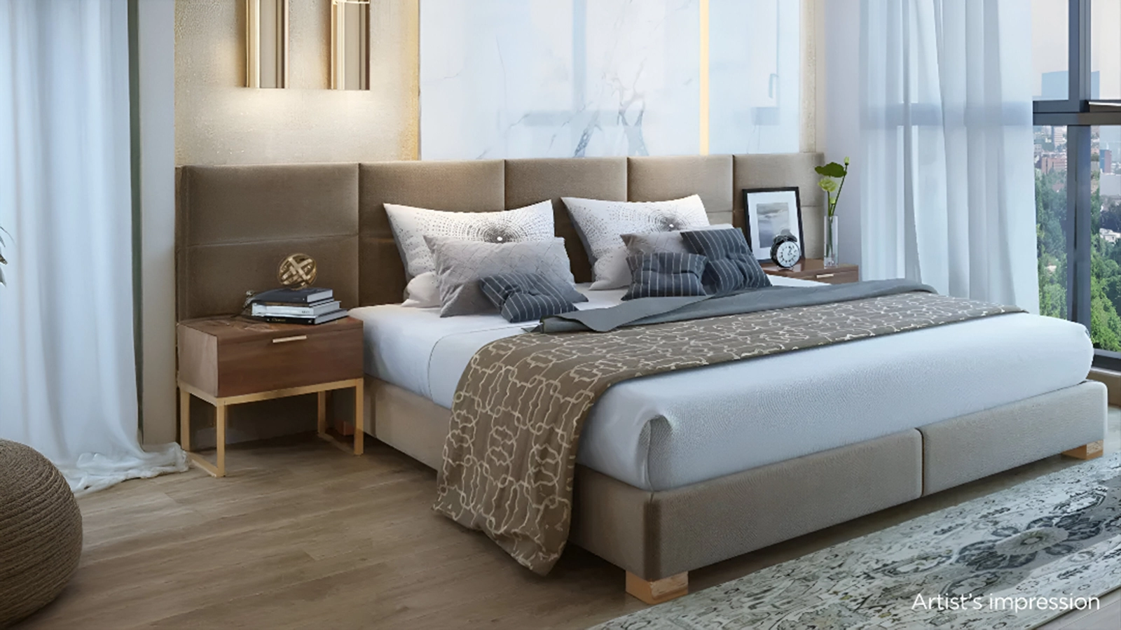 Shapoorji Pallonji Parkwest Apartments In Mysore Road Central Bangalore bedroom